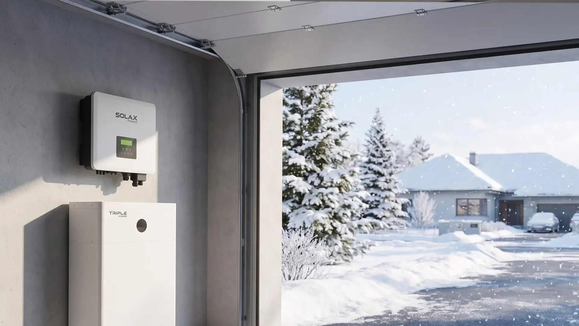 SolaX thuisbatterij in een onverwarmde garage in de winter